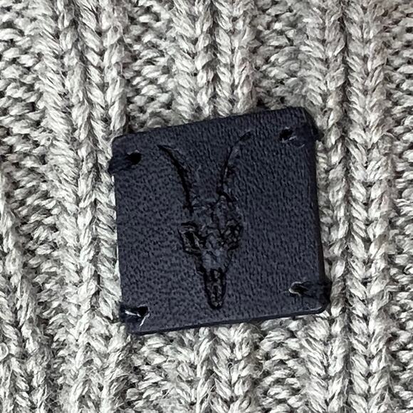 Allsaints Ribbed Knit Scarf Serepentine Green Rectangular - Picture 4 of 5